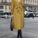 Prive Gabardina de manga enrollada con boton de doble botonadura