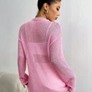 EZwear Jersey unicolor de hombros caidos sin sujetador
