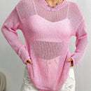 EZwear Jersey unicolor de hombros caidos sin sujetador