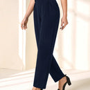 Pantalones Largos Casuales De Color Camello Para Mujer