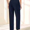 Pantalones Largos Casuales De Color Camello Para Mujer