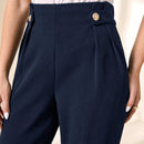 Pantalones Largos Casuales De Color Camello Para Mujer