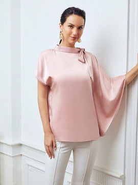 MOTF PREMIUM Blusa hombro lazo de saten