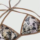 Set de lenceria con estampado de figura unido en contraste