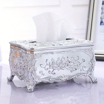 Cubierta Elegante para Caja de Pañuelos de Estilo Europeo - Rectangular, Porta Servilletas Decorativo para Baño, Sala de Estar y Mesa de Café