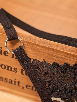 1 pieza Sexy Mujeres Leopard Print Sin costuras encaje cepillado suave de microfibra T-Back Panties