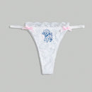 ROMWE Kawaii Tanga con estampado de oveja con diseno de lazo