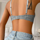 Ropa Interior Femenina Con Sujetador De Aros Y Encaje Floral