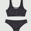 ROMWE Goth 2 Unids/set Conjunto De Ropa Interior De Mujer Con Estampado De Calavera