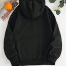 Ezwear capucha unicolor con bolsillo de canguro con cordon con forro termico