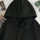 Ezwear capucha unicolor con bolsillo de canguro con cordon con forro termico