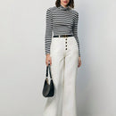 Frenchy Jeans de pierna amplia con boton