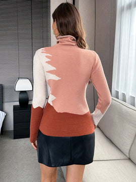 Prive Jersey de color combinado cuello alto