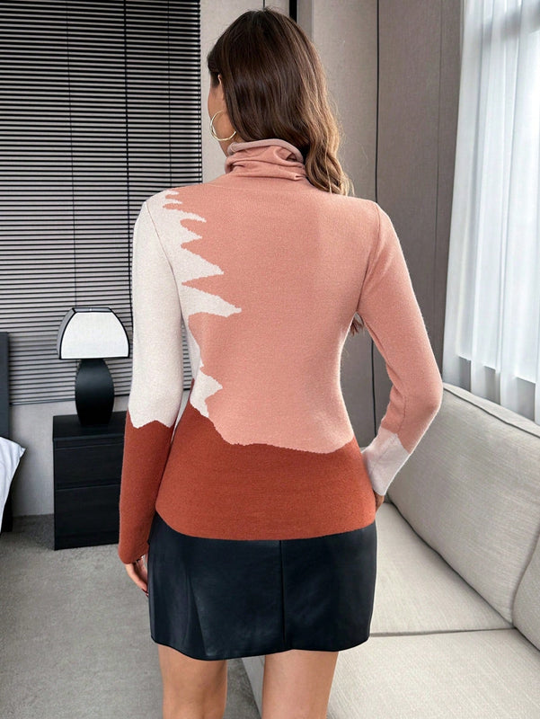 Prive Jersey de color combinado cuello alto