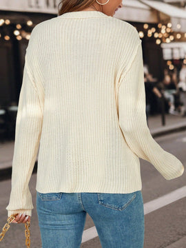 LUNE Jersey unicolor con parche de bolsillo de hombros caidos