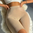 Shorts de seguridad unicolor de talle alto