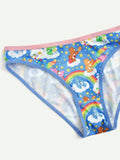 ROMWE X Care Bears Conjunto De Sujetador Y Ropa Interior Con Estampado De Dibujos Animados