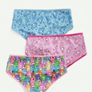 ROMWE X Care Bears 3 Piezas De Boxers Cortos Para Mujer Con Estampado De Oso De Dibujos Animados