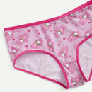 ROMWE X Care Bears 3 Piezas De Boxers Cortos Para Mujer Con Estampado De Oso De Dibujos Animados