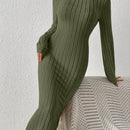 Frenchy Vestido ajustado de cuello cisne de manga farol sin cinturon