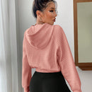 Ezwear capucha con bolsillo de canguro de manga raglan con cordon