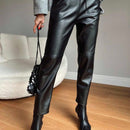 Pantalones ajustados de cintura con cordon para mujeres