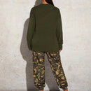SXY Sweater Con Patron De Letra Y Hombros Caidos