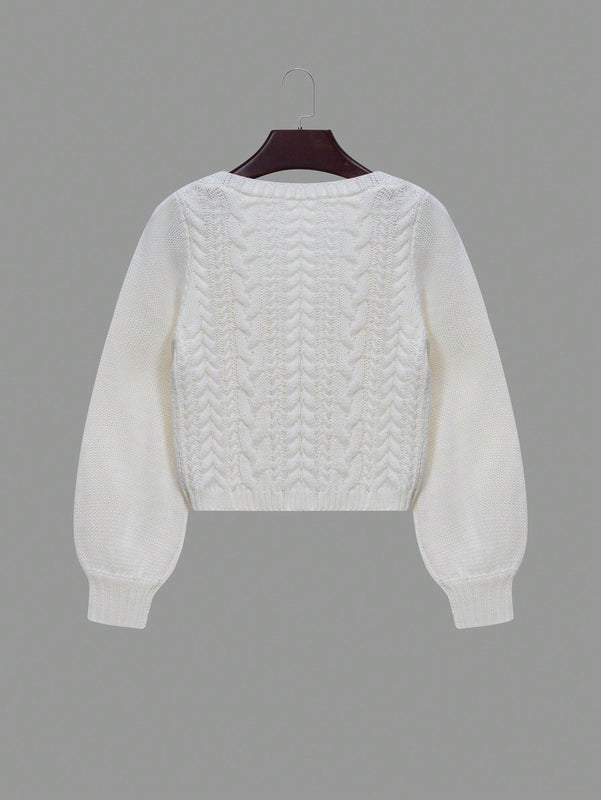 Moosta cardigan casual suelto de unicolor de manga larga con lazada delante para mujer, otono/invierno