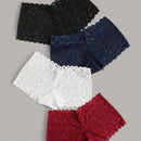 4 Piezas Todo Encaje Sexy Boyshort Para Mujer