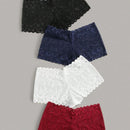 4 Piezas Todo Encaje Sexy Boyshort Para Mujer