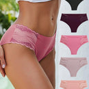 Conjunto De 5 Piezas De Bragas Con Encaje Y De Seda