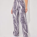 ICON Jeans de pierna recta de talle alto con estampado de dibujo