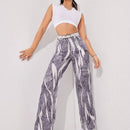ICON Jeans de pierna recta de talle alto con estampado de dibujo