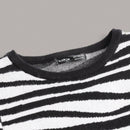 EZwear Jersey crop con patron de rayas