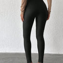 Pantalones ajustados unicolor de talle alto