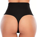 Ropa Interior Reductora De Control De Abdomen De Cintura Alta, Tangas Moldeadoras Para Mujeres, Realzador De Gluteos, Negro