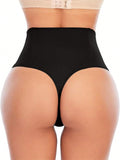 Ropa Interior Reductora De Control De Abdomen De Cintura Alta, Tangas Moldeadoras Para Mujeres, Realzador De Gluteos, Negro