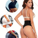 Ropa Interior Reductora De Control De Abdomen De Cintura Alta, Tangas Moldeadoras Para Mujeres, Realzador De Gluteos, Negro