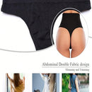 Ropa Interior Reductora De Control De Abdomen De Cintura Alta, Tangas Moldeadoras Para Mujeres, Realzador De Gluteos, Negro