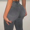 Pantalones Vaqueros Entallados Con Bolsillo Inclinado