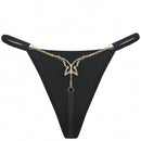 Tanga con diseno de mariposa vinculado con cadena