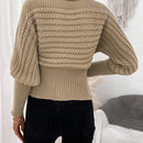 Frenchy Jersey cuello alto de manga farol