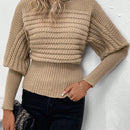 Frenchy Jersey cuello alto de manga farol