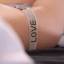 Tanga De Bikini Sexy Con Levantamiento De Gluteos Y Decoracion Con Pedreria, Tanga De Corte Alto Para Deportes Y Fitness