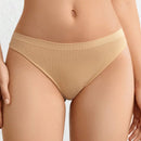Leisure tanga solido sexy, comodo, con cintura media, sin costuras y elastico, amigable con la piel - desnudo