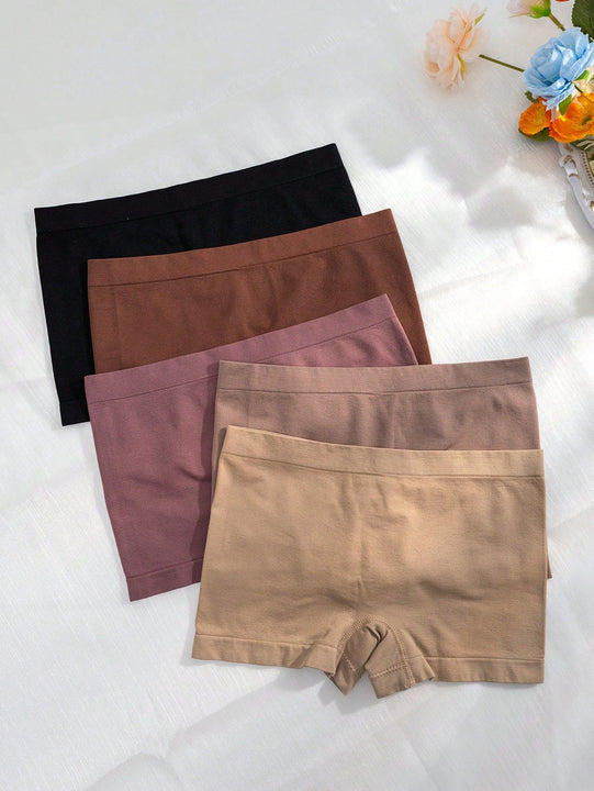 5 piezas Boyshorts con estampado de letra