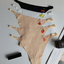 5 piezas Tanga con estampado de fruta y letra
