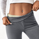 Essnce 2 piezas Pantalones con estampado de letra de cintura ancha