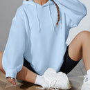Ezwear capucha unicolor con cordon de hombros caidos