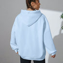 Ezwear capucha unicolor con cordon de hombros caidos